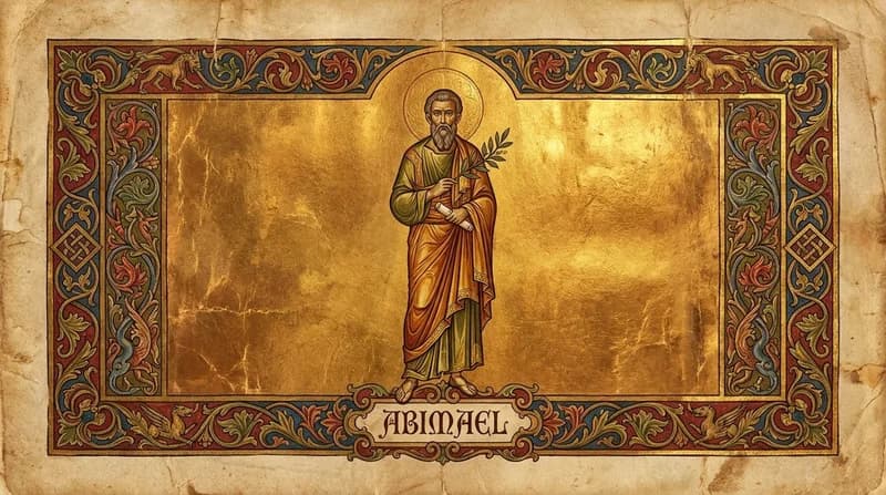 Ilustração do personagem bíblico Abimael