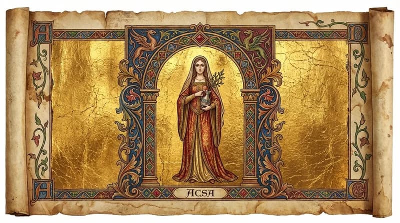 Ilustração do personagem bíblico Acsa