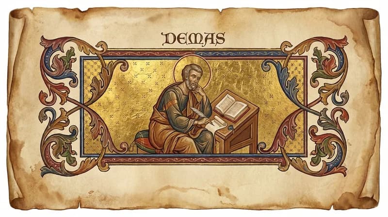 Ilustração do personagem bíblico Demas