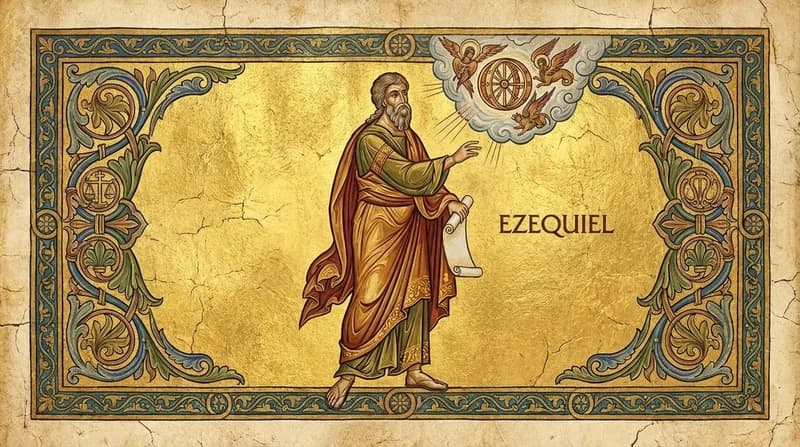 Ilustração do personagem bíblico Ezequiel