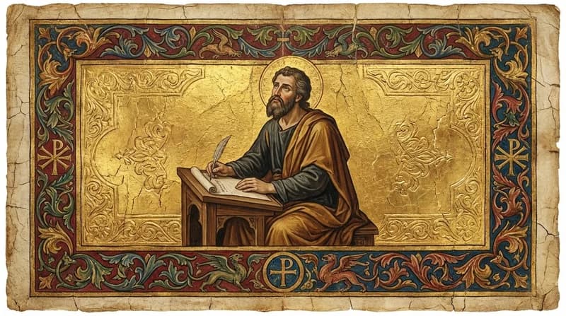 Ilustração do personagem bíblico Lucas