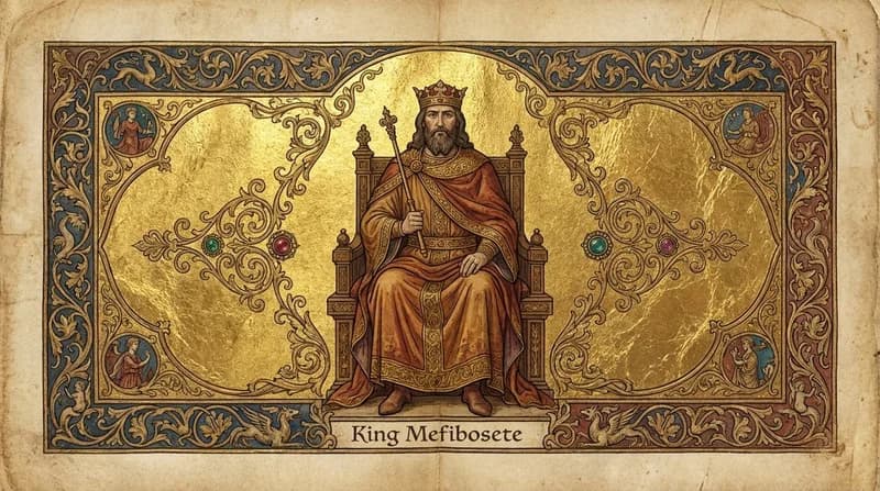 Ilustração do personagem bíblico Mefibosete