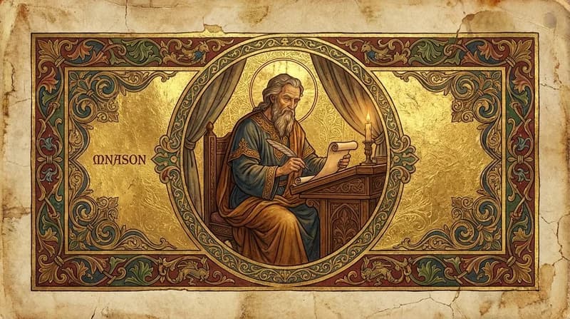 Ilustração do personagem bíblico Mnason