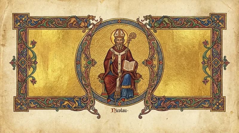 Ilustração do personagem bíblico Nicolau