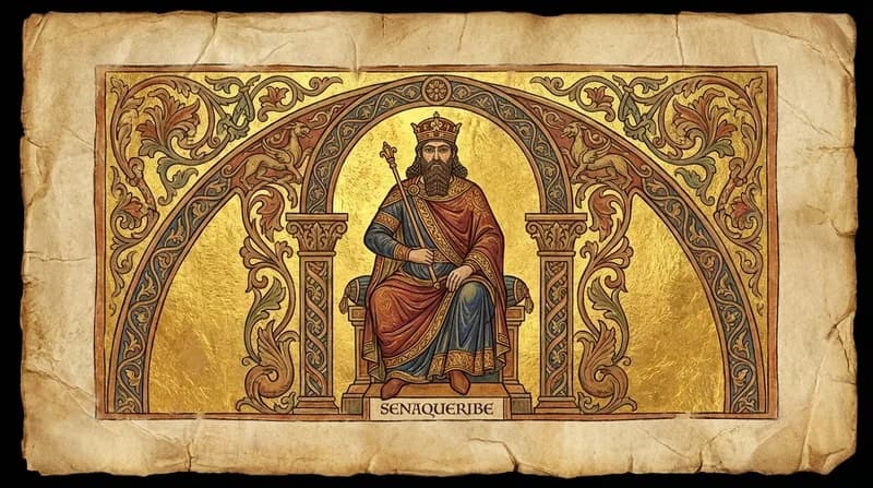 Ilustração do personagem bíblico Senaqueribe