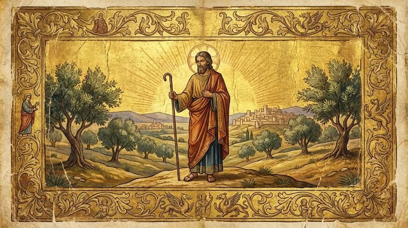 Ilustração do personagem bíblico Silvano