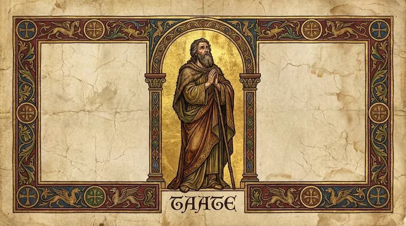 Ilustração do personagem bíblico Taate