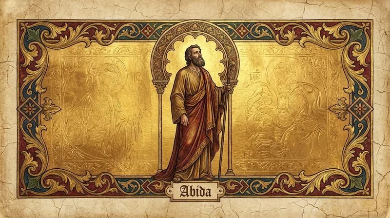 Ilustração do personagem bíblico Abida - Personagens Bíblicos GoBíblia Ilustração do personagem bíblico Abida