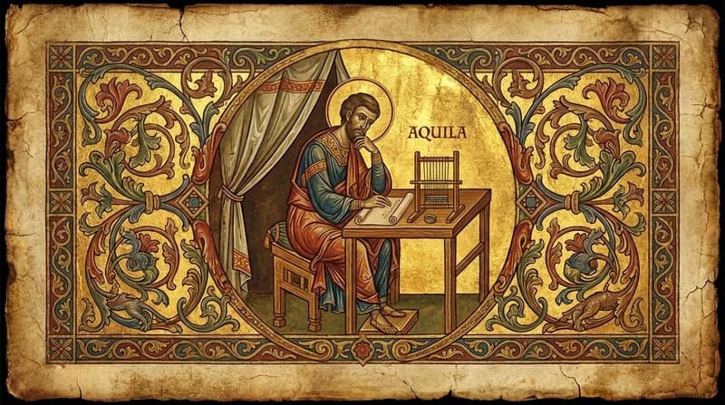 Ilustração do personagem bíblico Aquila - Dicionário Bíblico GoBíblia Ilustração do personagem bíblico Aquila