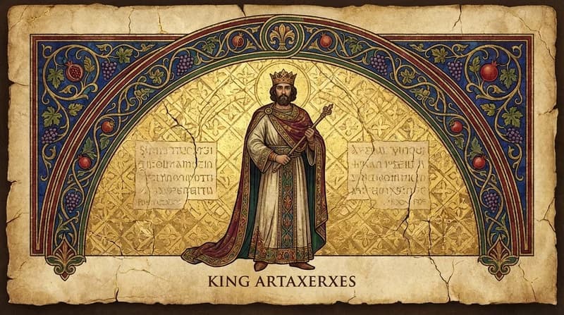 Ilustração do personagem bíblico Artaxerxes - Dicionário Bíblico GoBíblia Ilustração do personagem bíblico Artaxerxes