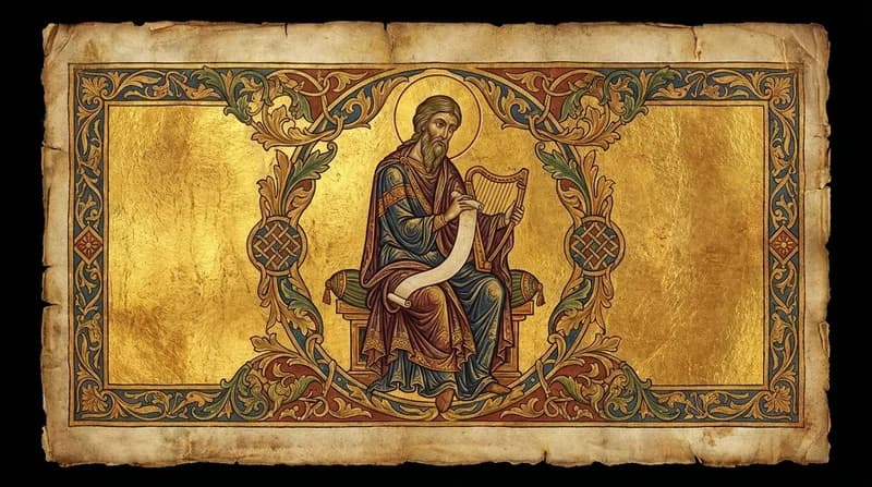 Ilustração do personagem bíblico Asafe - Dicionário Bíblico GoBíblia Ilustração do personagem bíblico Asafe