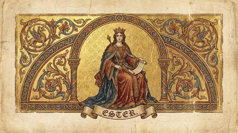 Ilustração do personagem bíblico Ester - Personagens Bíblicos GoBíblia Ilustração do personagem bíblico Ester