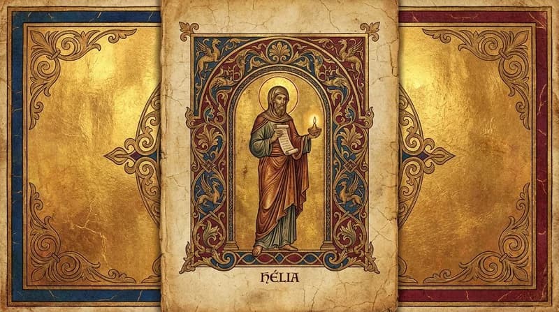 Ilustração do personagem bíblico Hélia - Dicionário Bíblico GoBíblia Ilustração do personagem bíblico Hélia