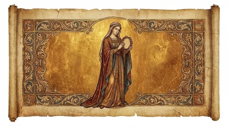 Ilustração do personagem bíblico Miriã - Dicionário Bíblico GoBíblia Ilustração do personagem bíblico Miriã