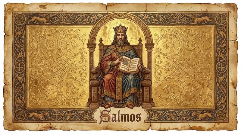 Ilustração do personagem bíblico Salmos - Dicionário Bíblico GoBíblia Ilustração do personagem bíblico Salmos