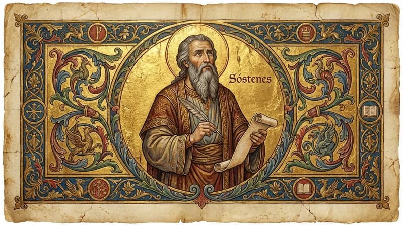 Ilustração do personagem bíblico Sóstenes - Personagens Bíblicos GoBíblia Ilustração do personagem bíblico Sóstenes