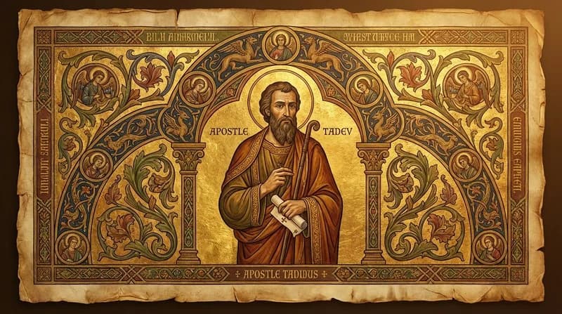 Ilustração do personagem bíblico Tadeu - Dicionário Bíblico GoBíblia Ilustração do personagem bíblico Tadeu