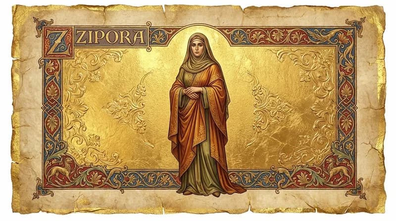 Ilustração do personagem bíblico Zipora - Personagens Bíblicos GoBíblia Ilustração do personagem bíblico Zipora